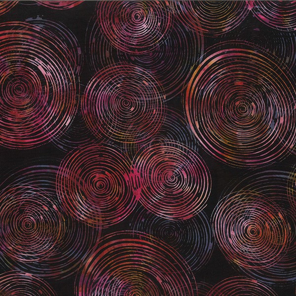 Batik Kreise Schwarz-Pink