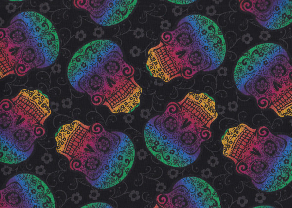 Rainbow Skulls/ Rabatt bis 15.11.24/ Nur noch 2 m vornhanden