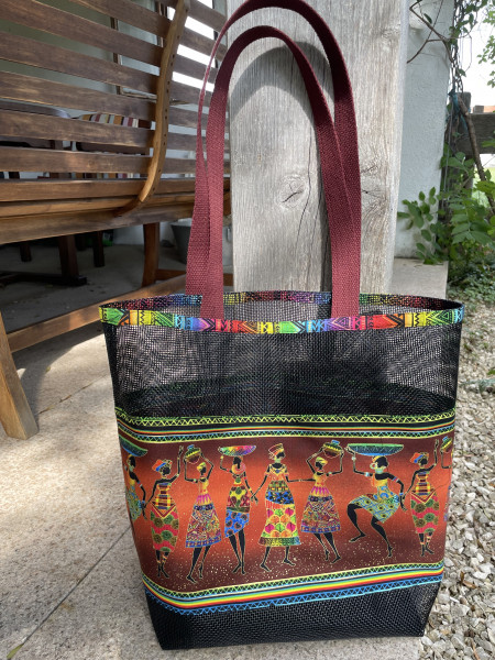 Tasche aus Vinylmesh Afrika